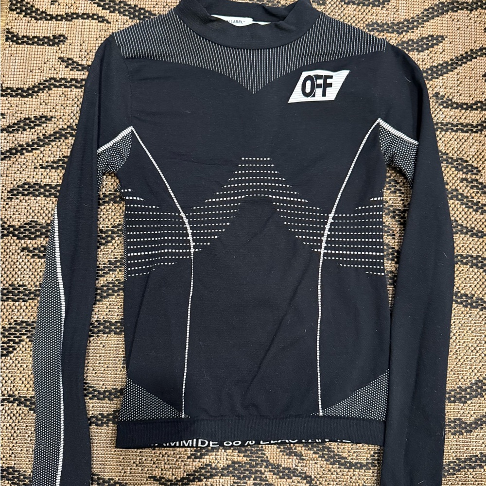 Off-White Black and White Long Sleeve Top